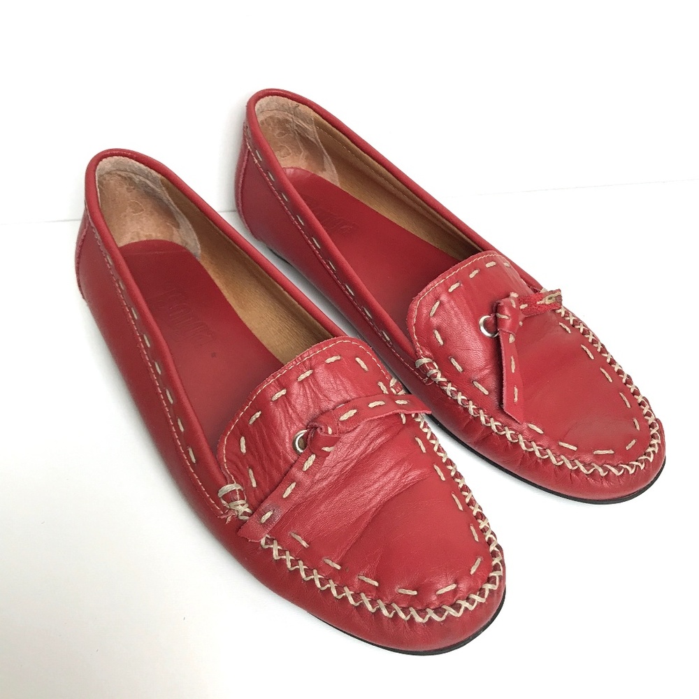TSONGA South African Moccasins Loafers Red 8